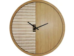 Relógio De Parede Contemporaneo De D. 40 Cm Cor Natural - Bossifa