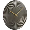 Relógio De Parede Design D. 50 Cm Metal Cinza Antracite - Felinar