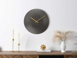 Relógio De Parede Design D. 50 Cm Metal Cinza Antracite - Felinar