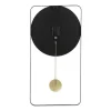 Relógio De Parede Em Metal L. 31 X A. 60 Cm Preto E Dourado - Fastina