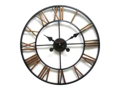 Relógio De Parede Iron Em Ferro - D.50 Cm