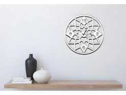 Relógio Geometrico, Branco, Preto, 50X1,5X50 Cm, Epikasa