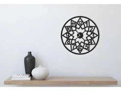 Relógio Geometrico 4, Preto, 50X1,5X50 Cm, Epikasa