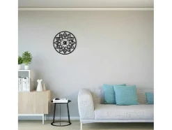 Relógio Geometrico 4, Preto, 50X1,5X50 Cm, Epikasa