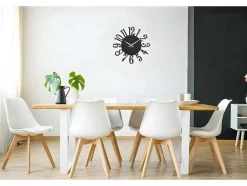 Relógio Numbers 4, Preto, Prata, 50X1,5X50 Cm, Epikasa