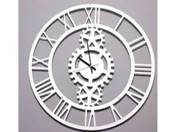 Relógio Vintage 6, Branco, Preto, 50X1,5X50 Cm, Epikasa