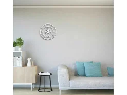 Relógio Vintage 6, Branco, Preto, 50X1,5X50 Cm, Epikasa