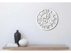 Relógio Vintage 4, Branco, Preto, 50X0,16X50 Cm, Epikasa