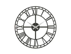 Relógio Vintage 9, Preto, Prata, 50X1,5X50 Cm, Epikasa