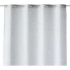 Rideau 100% Coton 1 Piece Blanc A Lignes Vertes 200X260