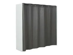 Roupeiro Aberto Extensivel Emeric - Comp.112/185 Cm - Branco E Antracite