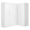 Roupeiro De Canto 5 Portas C173 Cm Branco - Listowel