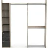 Roupeiro Modular De Canto Ou Retilineo C200 Cm Cor Natural E Preto - Emilyo