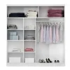 Roupeiro 2 Portas Corredicas Com Espelho De C203 Cm Cor Branco - Autlan