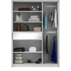Roupeiro 5 Portas E 1 Gaveta Com Espelho De C157 Cm Cor Branco - Zadia