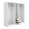 Roupeiro 5 Portas E 3 Gavetas C202 Cm Branco - Listowel