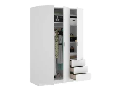 Roupeiro 3 Portas E 3 Gavetas C121 Cm Branco - Listowel