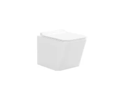 Sanita Suspensa Branco Com Estrutura De Suporte E Placa De Descarga Cromado Oval - Clemona