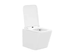 Sanita Suspensa Branco Com Estrutura De Suporte E Placa De Descarga Cromado Oval - Clemona