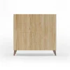 Sapateiro/Móvel Organização - H87Cm X L90Cm X P27Cm Chene Dore Pernas Moca Bergen