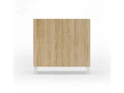 Sapateiro/Móvel Organização - H87Cm X L90Cm X P27Cm Chene Dore Pernas Branco Bergen