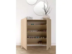 Sapateiro/Móvel Organização - H87Cm X L90Cm X P27Cm Nogueira Clara - Bergen