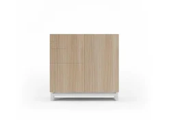 Sapateiro/Móvel Organização - H90Cm X L90Cm X P27Cm Nogueira Clara Pernas Branco - Copenhague