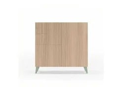 Sapateiro/Móvel Organização - H87Cm X L90Cm X P27Cm Nogueira Clara Pernas Verde - Bergen