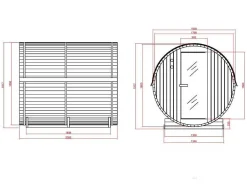Sauna De Exterior 6 Lugares Com Salamandra De 8 Kw C185 X L220 X A190 Cm - Isokyro