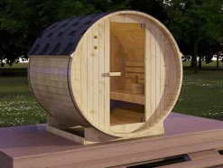 Sauna De Exterior 4 Lugares Com Salamandra De 6 Kw C185 X L180 X A190 Cm - Isokyro