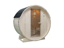 Sauna De Exterior 2 Lugares Com Salamandra De 3,5 Kw C185 X L120 X A190 Cm - Isokyro