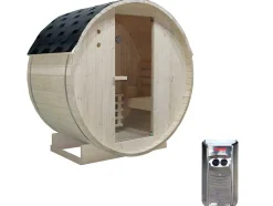 Sauna De Exterior 2 Lugares Com Salamandra De 3,5 Kw C185 X L120 X A190 Cm - Isokyro
