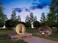 Sauna De Exterior 2 Lugares Com Salamandra De 3,5 Kw C185 X L120 X A190 Cm - Isokyro