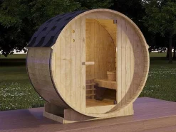 Sauna De Exterior 2 Lugares Com Salamandra De 3,5 Kw C185 X L120 X A190 Cm - Isokyro