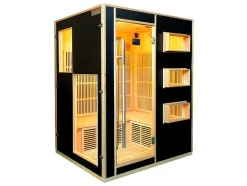Sauna De Infravermelhos 3/4 Lugares Gama Prestigio Mikeli Iii - C150*P130*A190 Cm - Preto