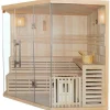 Sauna Tradicional Finlandesa De Canto 4/5 Lugares De Vidro Gama Prestige Imatra - C220*L220*A210 Cm