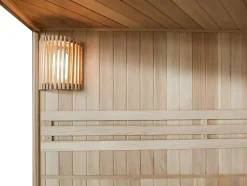Sauna Tradicional Finlandesa De Canto 4/5 Lugares De Vidro Gama Prestige Imatra - C220*L220*A210 Cm