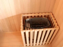 Sauna Tradicional Finlandesa 4/5 Lugares Envidracada Com Prateleiras 200 X 180 X 200 - Faborg