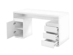 Secretária Com Arrumação Serguei - Mdf Lacado A Branco