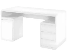 Secretária Com Arrumação Serguei - Mdf Lacado A Branco