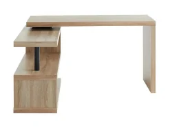 Secretária Extensivel Em Mdf Cor Carvalho Com Tampo Giratorio 360° - Nicephore