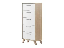 Sinfonier 5 Gavetas 99X40X35 Cambriano-Branco