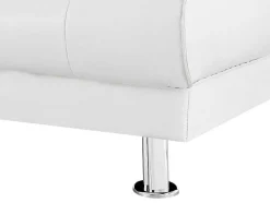 Sofá Cama Clic Clac Em Pele Sintética Branco - Maxime