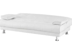 Sofá Cama Clic Clac Em Pele Sintética Branco - Maxime