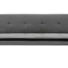 Sofá Cama Clic Clac Em Tecido Cinzento E Faixa Em Preto - Skala