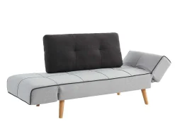 Sofá Cama Clic Clac Em Tecido Cor Cinza Claro E Antracite - Ebaty Ii