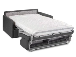 Sofá Cama De 2 Lugares Abertura Facil Em Tecido Cinzento - Cama De 120 Cm - Calife