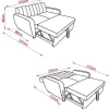 Sofá-Cama Duplo Berlim 155X86Cm (Cama: 172X155Cm)
