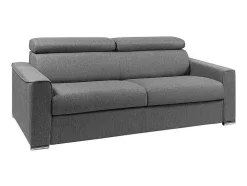 Sofá Cama 4 Lugares Abertura Facil Em Tecido Cinzento - Cama De 160 Cm E Colchão De 18 Cm - Vizir
