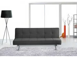 Sofá Cama 2 Lugares Ainhoa Clic Clac Tecido 175X74Cm Cinza